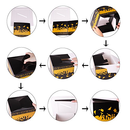 6 Grad+Cap+Card+Box+Centerpiece