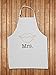 Kitsch n Charm Mr. and Mrs. Aprons with Mustache and Red Rhinestone Lips