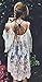 ACEFAST INC Hippie Boho People Embroidery Floral Lace Crochet Mini Party DressTops White