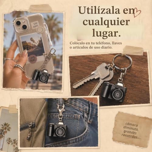 Maxmango Mini Retro Digital Camera - 1080P FHD Portable Camcorder with 1.3" Screen, Mini Thumb Camera Pocket Keychain for Travel and Vlogging, Gift Idea (Black)