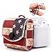 MoKo AirPods Case, Snap Closure Protective Cover Carrying Pouch Pocket, with Holding Strap, Leather Protective Cover Shell Skin Storage for Apple AirPods 1 Charging Case - US Flag