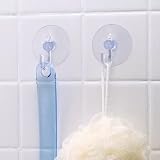 FUYOAL 8 Pcs Suction Hooks Clear 2 kg Load Glass Window Bathroom Hooks view 5