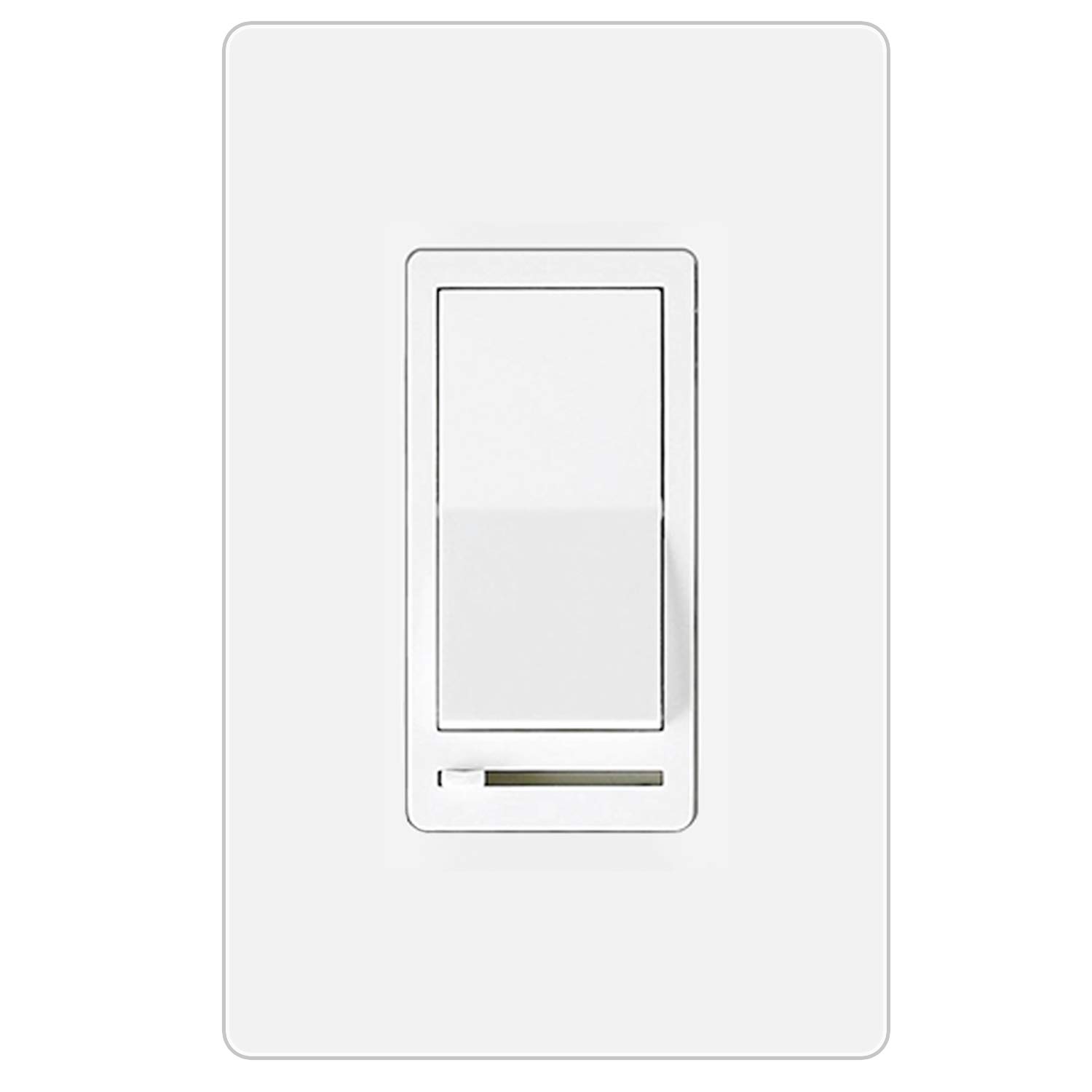Photo 1 of BESTTEN Dimmer Light Switch, 3 Way or Single Pole LED Slide Dimmer Switch, Compatible with LED Dimmable Lamp, CFL, Incandescent, Halogen Bulb, Screwless Wallplate Included, White