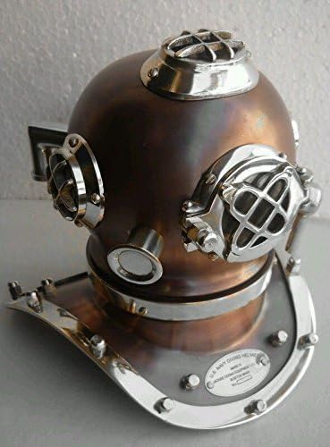 Nautical Antique Mini Deep Sea Divers Helmet Home Decorative Item Copper Finish