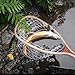 SF Fly Fishing Landing Net Soft Rubber Mesh Trout Net Catch and Release Net