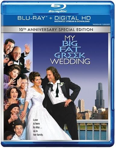 Amazon Com My Big Fat Greek Wedding 10th Anniversary Special Edition Bd Blu Ray Rita Wilson Norm Waitt Paul Brooks Tom Hanks Steve Shareshian Gary Goetzman Joel Zwick Nia Vardalos John Corbett Lainie Kazan