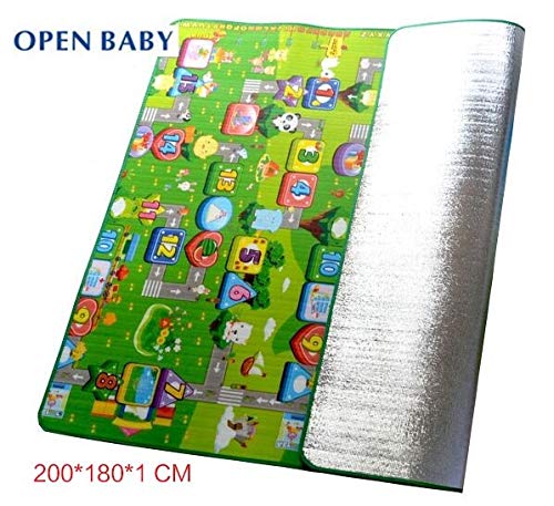 CHHELL Waterproof Soft and Sturdy Imported ONE Side Baby Play Crawl Mat for Infant, Toddlers