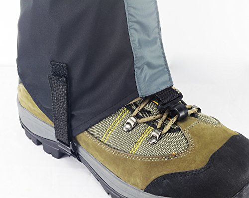 YUEDGE Waterproof Snow Boot Gaiters 600D Anti-Tear Oxford Fabric for Outdoor Hiking Walking Hunting Climbing Trimming Grass(Black)