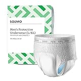 Amazon Brand - Solimo Incontinence Underwear for Men Trial Pack, Maximum Absorbency, Large/Extra Large, 2 Count
