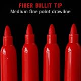 Volcanics Red Dry Erase Markers Low Odor Fine Whiteboard Markers 12 view 6