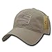 Rapid Dominance Polo Style USA Caps, Tonal Flag, Khaki