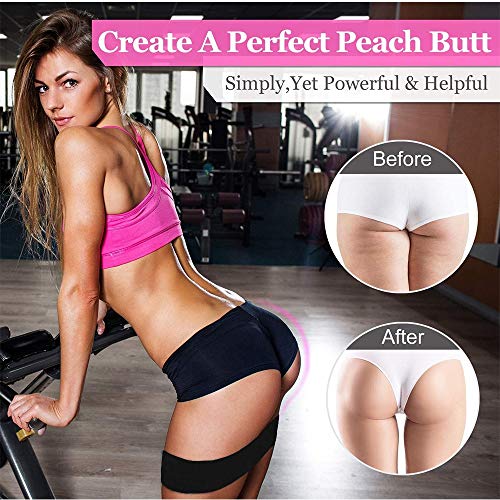 Resistance Bands for Legs and Butt, Workout Exercise Hip Bands, Fitness Booty Loop Non-Slip Bands for Squats, Deadlifts, Yoga, Sport, Pack of 3 (Black, firozi, Pink)