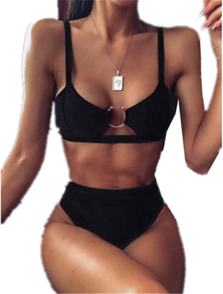 Women's Leopard Print Underwire Bikini Two Piece Swimming Costume Bikini Set Push Up Two Piece Swimsuit Sexy Swimming Costume Swimwear