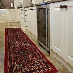 Machine Washable Medallion Oriental Design Non-Slip