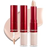TIRTIR Glide&Hide Blurring Concealer - Creamy texture, Conceals dark circles and wrinkles, Dual formula (liquid tip & balm stick), Long-lasting wear, Korean Makeup, #2C, 0.28 Oz