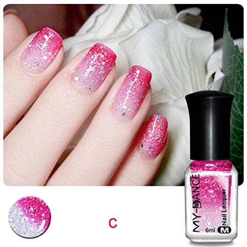 Hot Nail Art! AMA(TM) Thermal Nail Polish Lacquer Color Changing Peel Off Liquid Nail Varnish Cosmetic Hot Nail Art! AMA(TM) Thermal Nail Polish Lacquer Color Changing Peel Off Liquid Nail Varnish Cosmetic