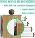 METAL Anti Tip Furniture Kit TV Safety Straps For Flat Screens -4 PACK BLACK- Earthquake Straps - TV Anchors For Baby Proofing - Antitip Kit - Mounting Straps - Childproof Child Proof Baby Proof Mount