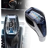 RULLINE LED Crystal Shift Knob Touch-Activated Universal | Touch-Activated LED Illuminated Crystal Gear Shift Knob Compatible with Most Cars Without Button Operated Shifter