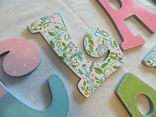 Hand-Painted Wooden Letters - Paisley Floral Theme / 9" Custom Painted Nursery Letters