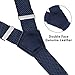Bundle Monster Mens 2pc Heavy Duty Y-Back Adjustable Suspenders - blue/stripes