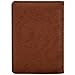KINGMAS Passport Holder Cover, Vaccine Card Holder RFID Blocking Travel Passport Wallet Leather Case for School Bussiness Trip Travel and Go Abroad (Brown, Magnetic Buckle)