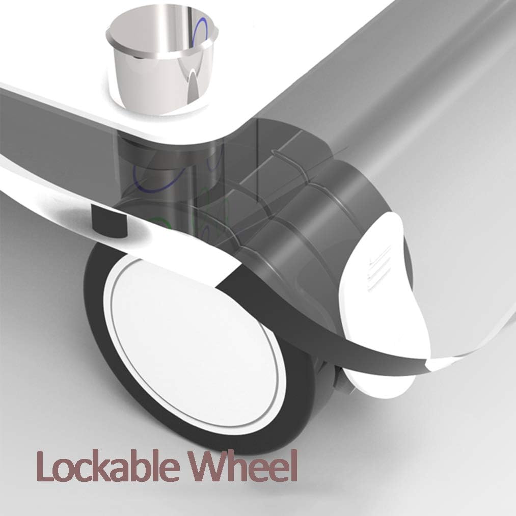 HORV Pedestal Rolling Salon Trolley on Wheels Cart Beauty Salon Equipment Stand Roller Trolley Cart Instrument Tray Rolling Cart: Home & Kitchen