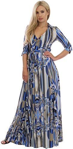 BLACK FRIDAY OFFER Elegant Ladies Maxi Dress Wedding Party Vintage Style Wrap Design