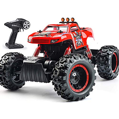Remote Control Trucks Monster RC Car 1: 12 Scale Off Road Vehicle 2.4Ghz Radio Remote Control Car 4WD High Speed Racing All Terrain Climbing Car Toys Car Gift for Boys （Red） - Thumbnail 7