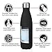 king do way 17oz Double Wall Vacuum Cool Insulation Stainless Steel Water Bottle Leak- Proof and No Sweating Perfect for Summer Outdoor Sports Camping Hiking Cycling (Black)