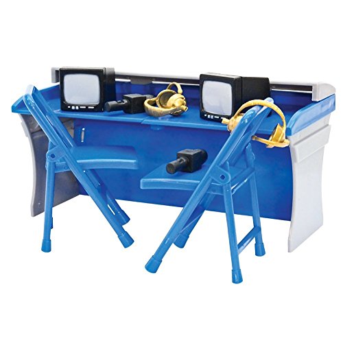 Blue and Gray Commentator Table Playset for WWE Wrestling Action Figures