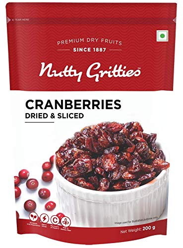 Nutty Gritties Cranberries Cranberry Dried Sliced - 200GMS