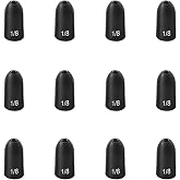 Fishfun Tungsten Bullet Fishing Weights, Insert Free Worm Sinkers, Multiple Pack Options, 1/8 oz, 3/16 oz, 1/4 oz, 3/8 oz, 1/2 oz
