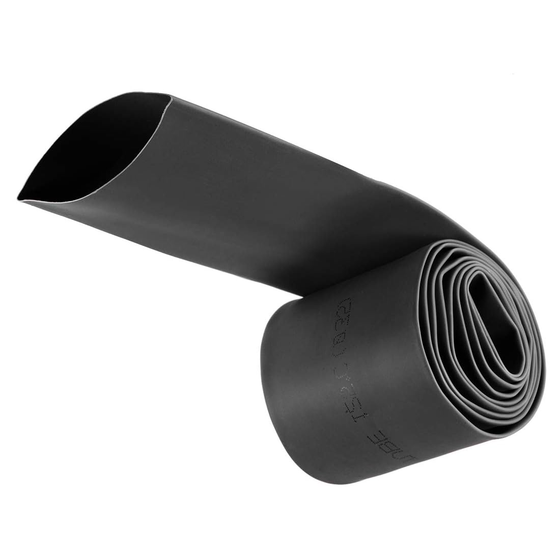 Unifizz Heat Shrink Tubing 35mm Dia 57mm Flat Width 2:1 Ratio Shrinkable Tube Cable Sleeve 1m - Black