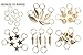 Bling Rings - 35 Gold Hair Ring Charms (Bonus 10 Plain Rings) for Pierced Braid & Dreadlock Decoration - Girl Jewelry Accessories (Gold)