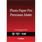 CanonInk Photo Paper, Pro Premium, Matte 13x19 (50 Sheets) (8657B010) , White , A4