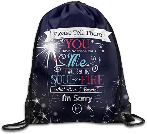 Twenty One Pilots Words Drawstring Backpack Cinch Sack Thick Waterproof