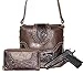 Montana West Ladies Concealed Gun Carrying Messenger Purse Wallet Set Coffee