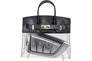 MoCulot Mini Creative Handbag Design Car Keys, Exquisite Transparent Small Handbag with Key Case Buckle Universal