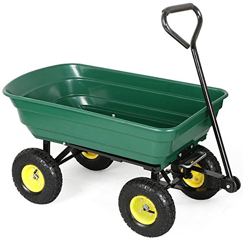 home quality sensor air assistant 650LB Heavy Duty Dump Poly Garden with Yaheetech 10 Cart