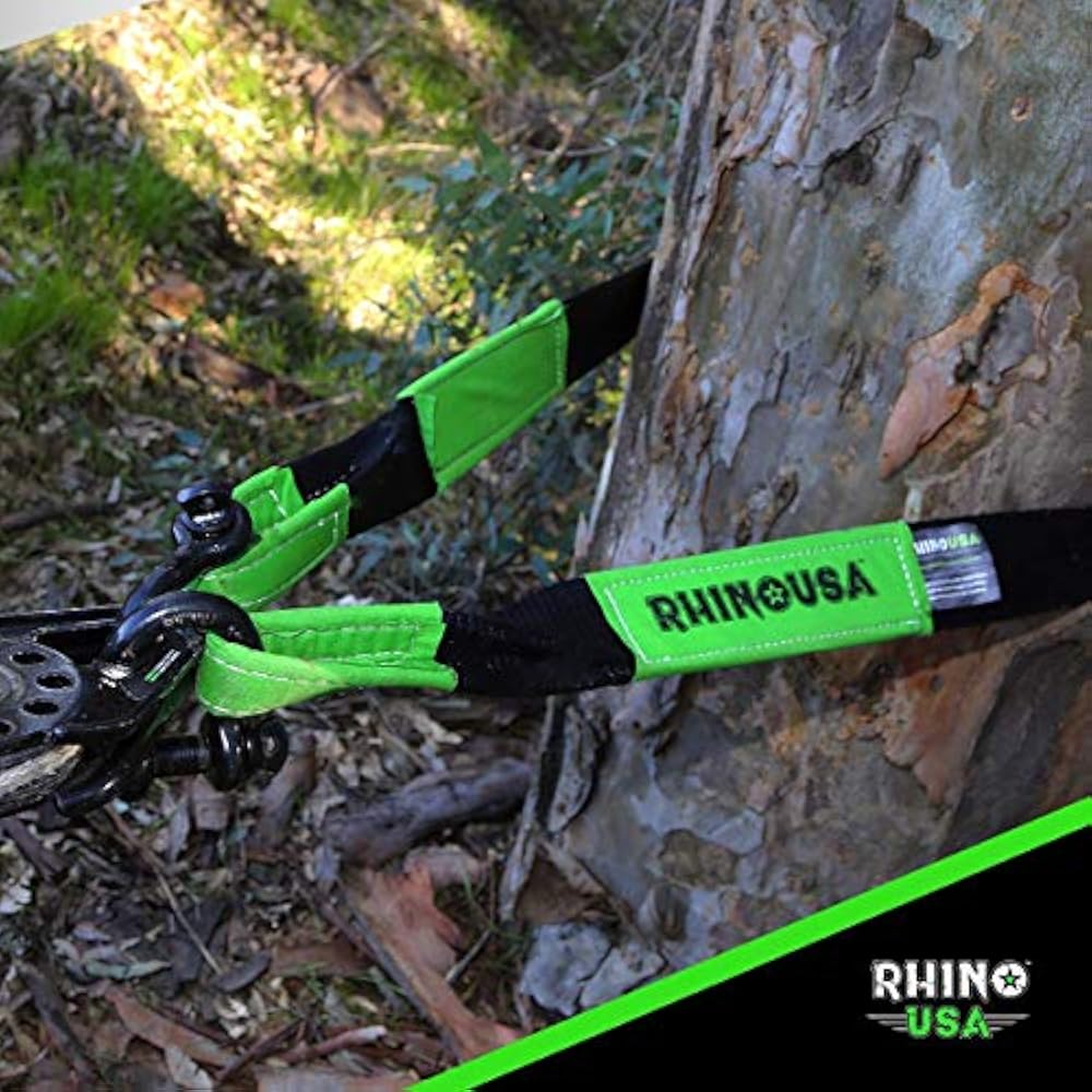 Rhino USA Tree Saver Winch Strap 3 X 8 Foot Lab Tested 31,518lb Break