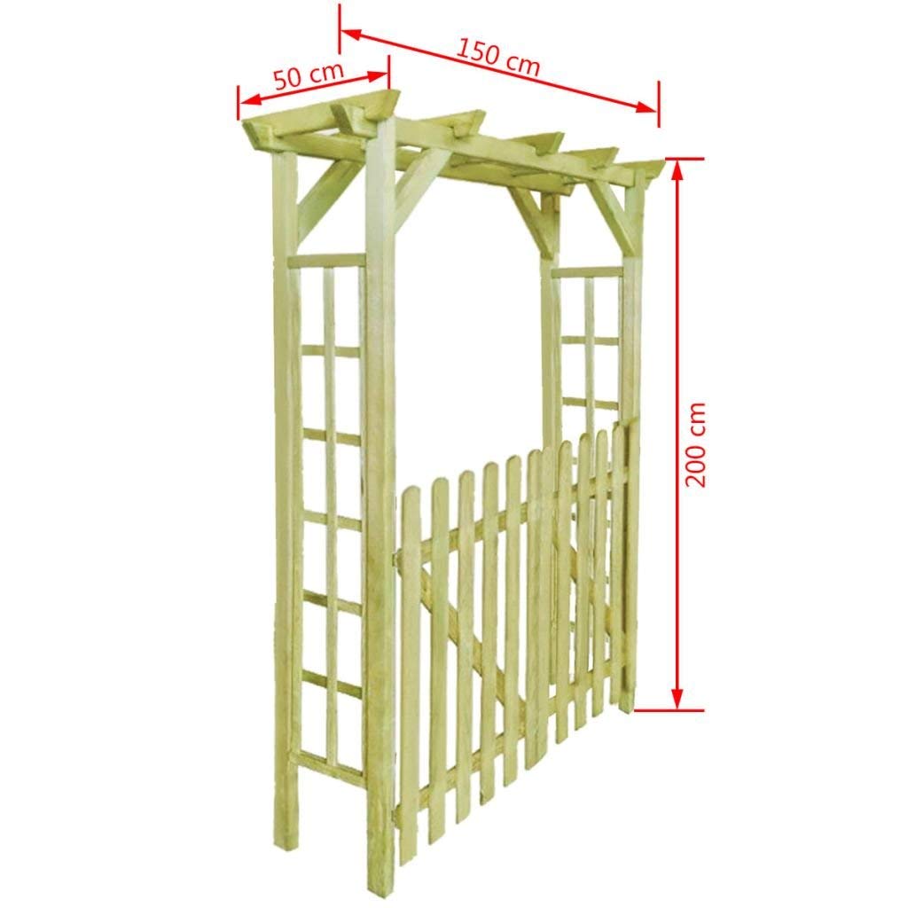 Warmcasa - Arco para Rosas para Puerta de jardín de Madera ...