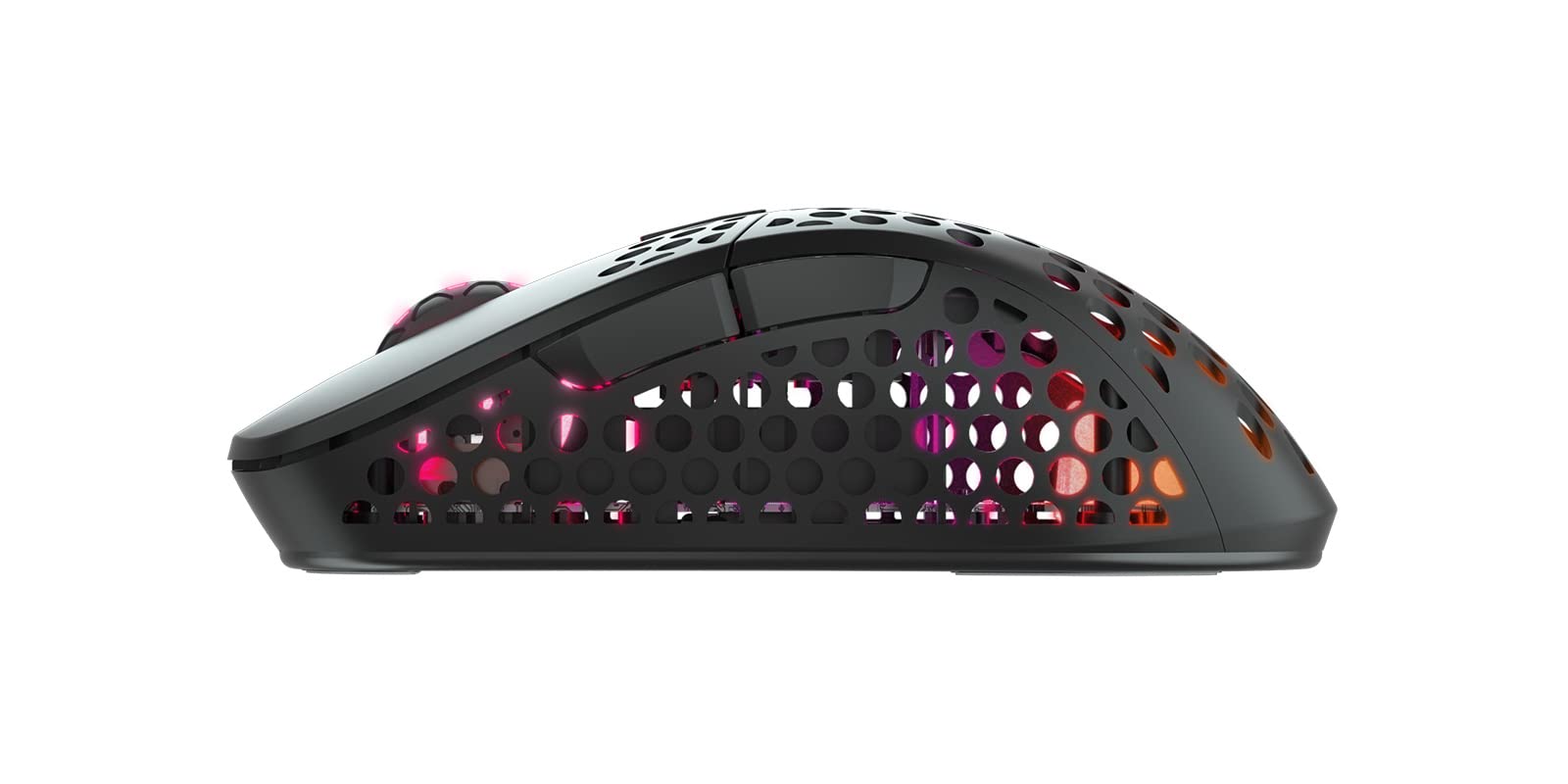 XTRFY M4 Wireless, Wireless Ultra-Light Gaming Mouse, Optimised for E-Sports, 2.4 GHz, RF RGB Lighting, Adaptable Ergonomic Right-Handed Mouse, Rechargeable, Black
