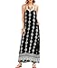 Maygold Womens Beach Boho Casual Maxi Dresses Spaghetti Strap Floral Pockets Long V-Neck Sundress