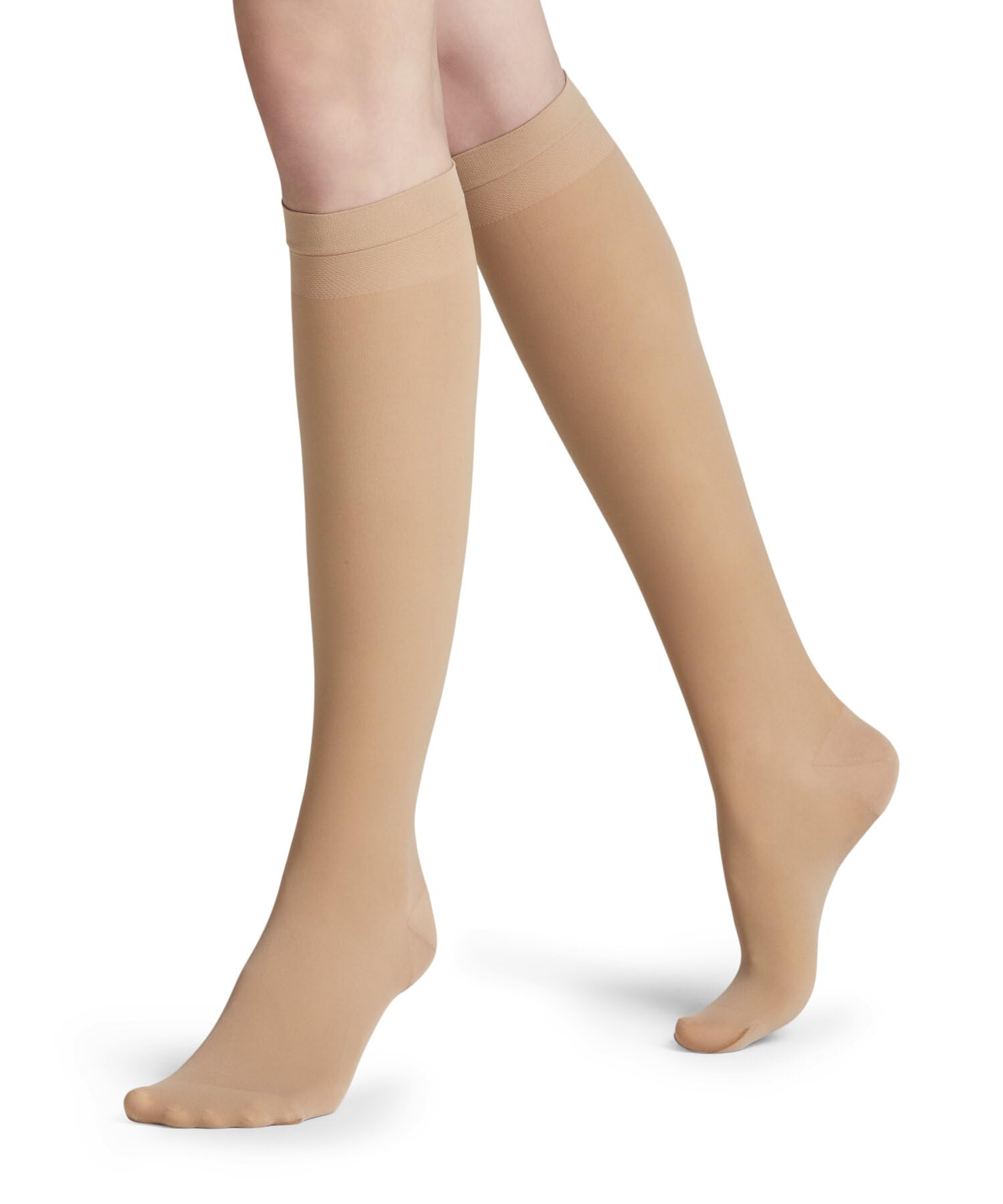 FALKE Women's Vitalize 40 DEN W Kh Semi-Opaque With Compression 1 Pair Knee-High Socks, Skin colour Cocoon 4059, 5.5-8