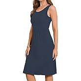 Bearsland Women's Sleeveless Maternity Dress Nursing Breastfeeding Dresses with Pockets