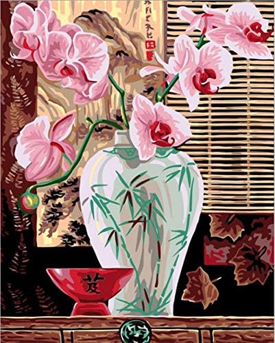 Blankid DIY Digital Painting Flowers 40X50Cm Linen Canvas Home Living Room Office Decoration Christmas New Year Valentine's Day Gift - Adult Children