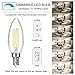 SHINE HAI Candelabra LED Filament Bulbs Dimmable 4 watts 5000K Daylight White Chandelier B11 LED Bulb E12 Base Decorative Candle Light Bulb ETL Listed Pack of 6
