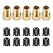 MFJUNS Brass Presta Valve Adapters(Pack of 10 + 10 Caps), Presta Valve Adapter for Air Compressor I nflate Tire Using Standard Pump by Mobi Lock - Bike Presta Valve for Bikes,Motocycle and Cars