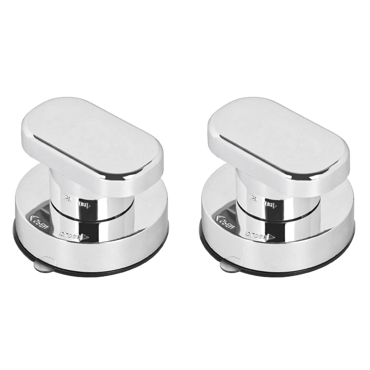 WANGCL 2PCS Suction Cup Glass Mirror Door Handle Adsorbent Bathtub Shower Handle for Cupboard Fridge Door Glass Bathroom