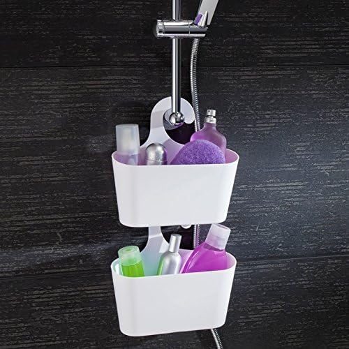 stardis Shower Basket Blue with Hooks for Hanging Shower Shelf Bathroom Utensilo Hanging Shelf, Steel Blue, Mittel - Image 3
